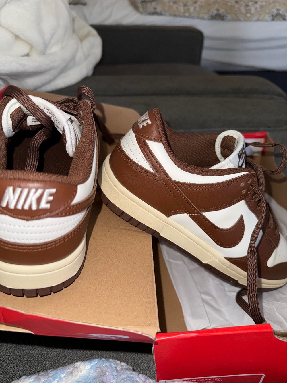 Nike Women’s Low-Top Sneaker — Brown & White Leather - Picture 5 of 9